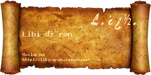 Libi Áron névjegykártya